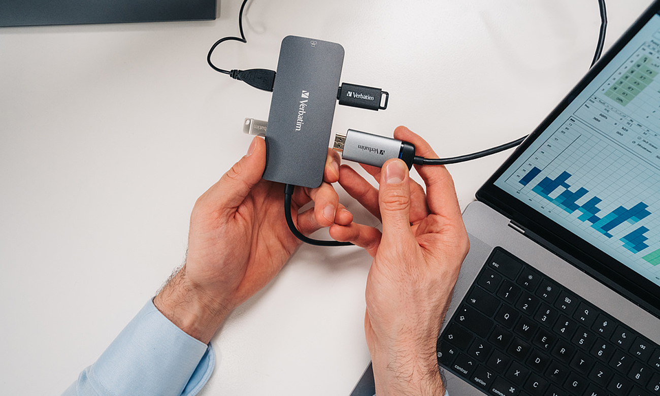 Verbatim USB-C Pro 5 Port Multiport Hub łączność