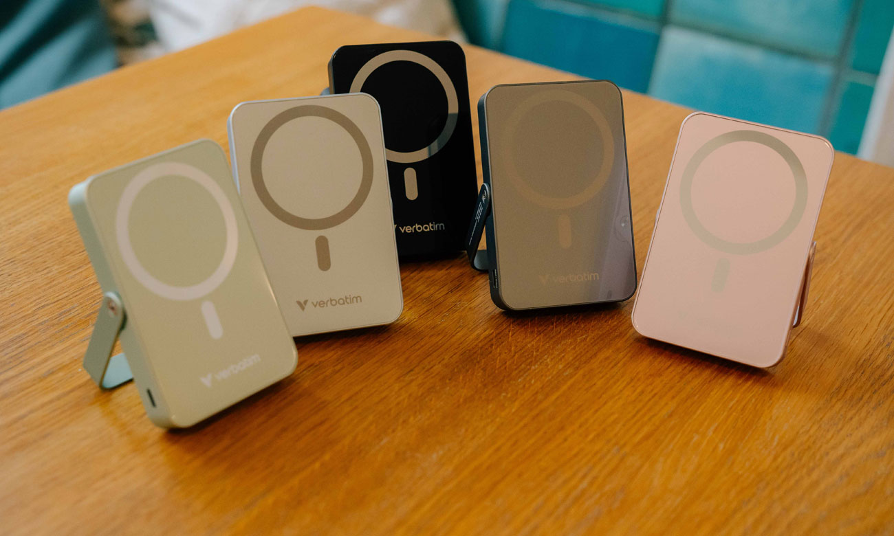 Verbatim Charge ‘n’ Go Power Bank mit Stand Magnetisches kabelloses 10000m