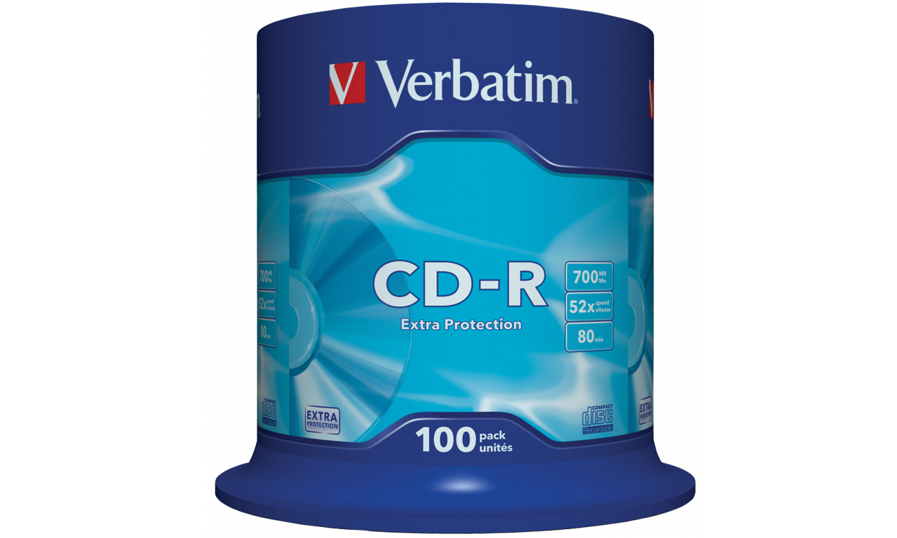 CD-R Verbatim 700MB/80min. Audio CD 52x CAKE 100 Stück