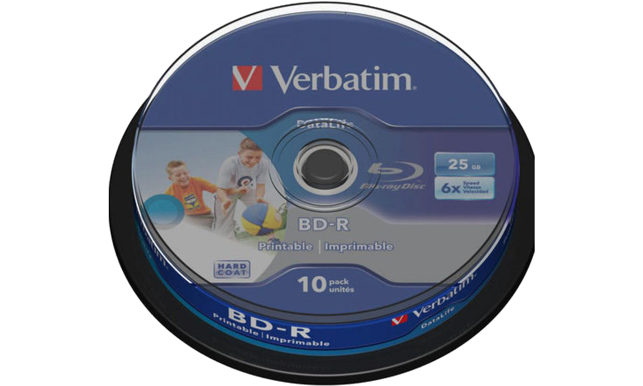 Płyta BD-R Verbatim 25GB X6 PRINTABLE DATALIFE (CAKE 10 szt ) 43804