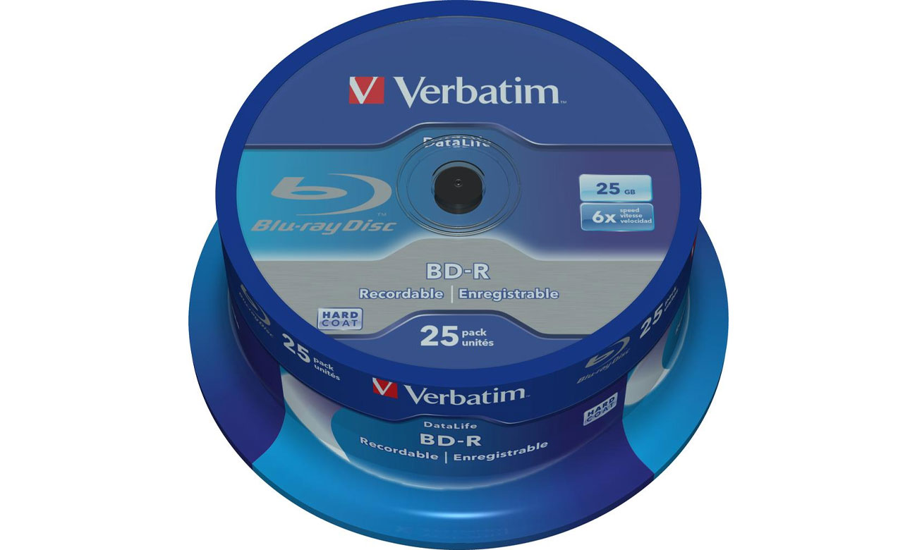 Płyta BD-R Verbatim BluRay 6x 25GB DataLife cake 25 szt. 43837