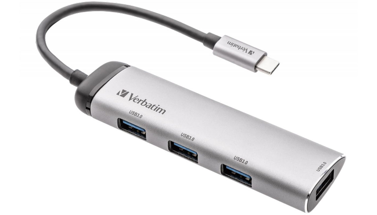 USB Hub Verbatim USB-C - 4x USB 3.0, 1x USB-C