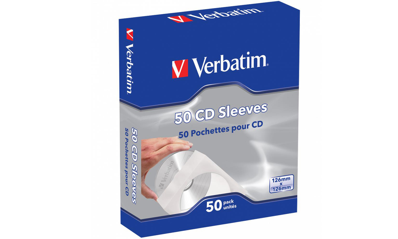 Verbatim CD/DVD Papierhülle mit Fenster 50 Stück