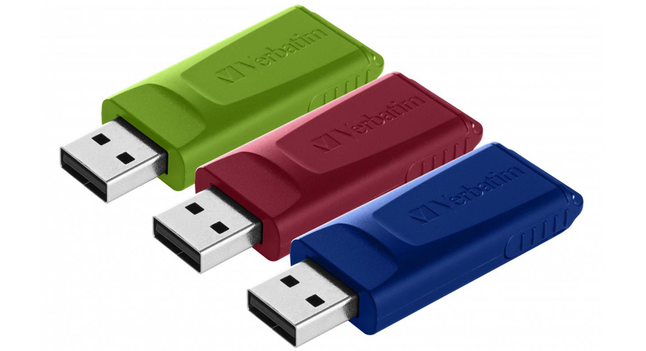 Pendrive Verbatim 16GB Store 'n' Go Slider USB 2.0 (3-pack)