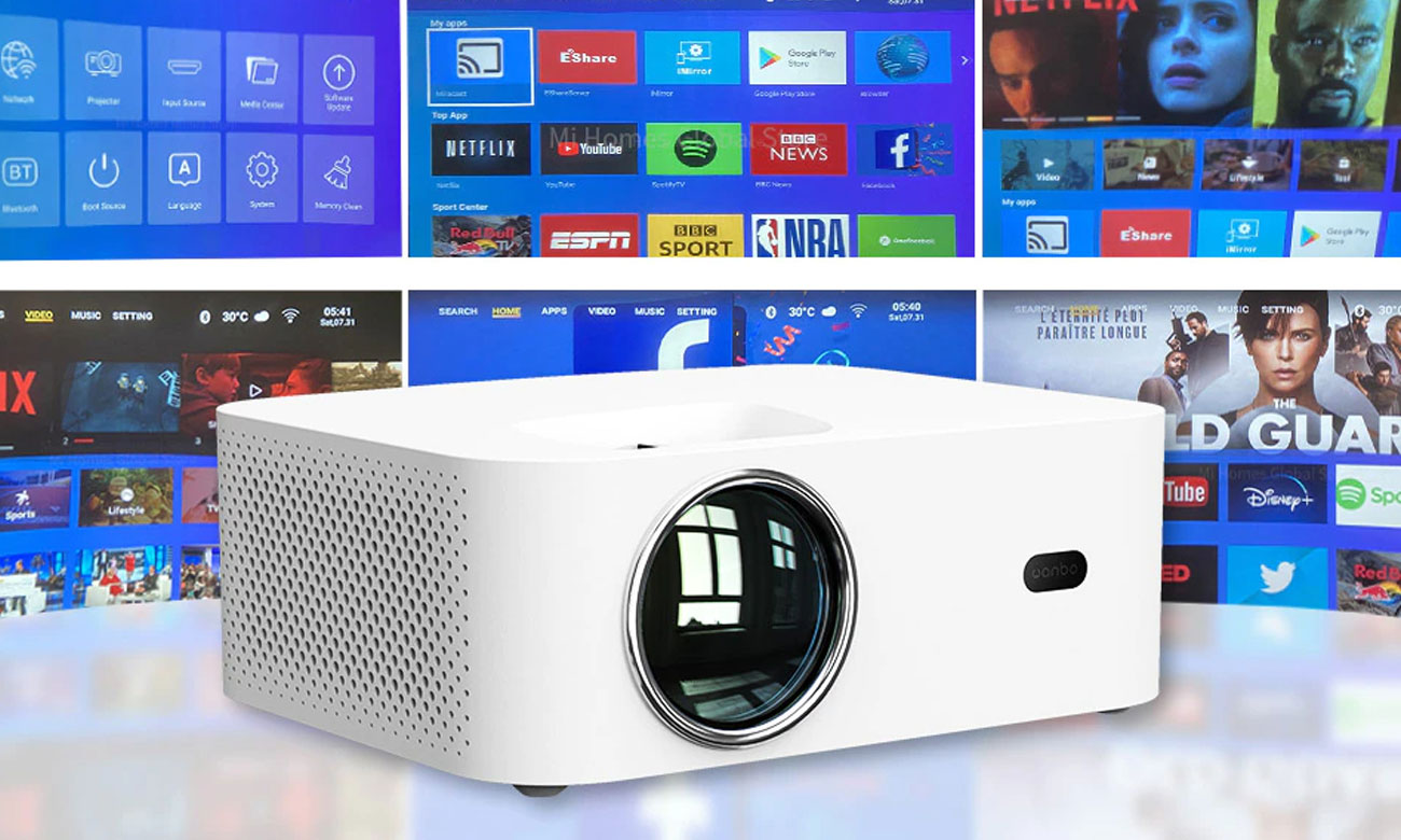 WANBO X1 Pro Android Frontansicht unter einem Winkel