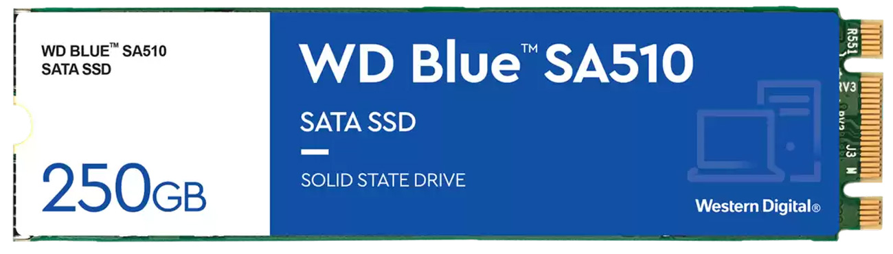 SSD M.2 WD Blue SA510 250 GB - Vorderansicht