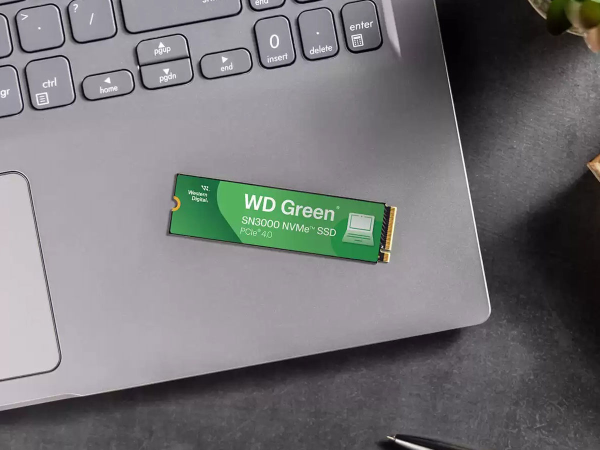 SSD M.2 WD Green SN3000 PCIe Gen4 NVMe - Lifestyle-Grafik