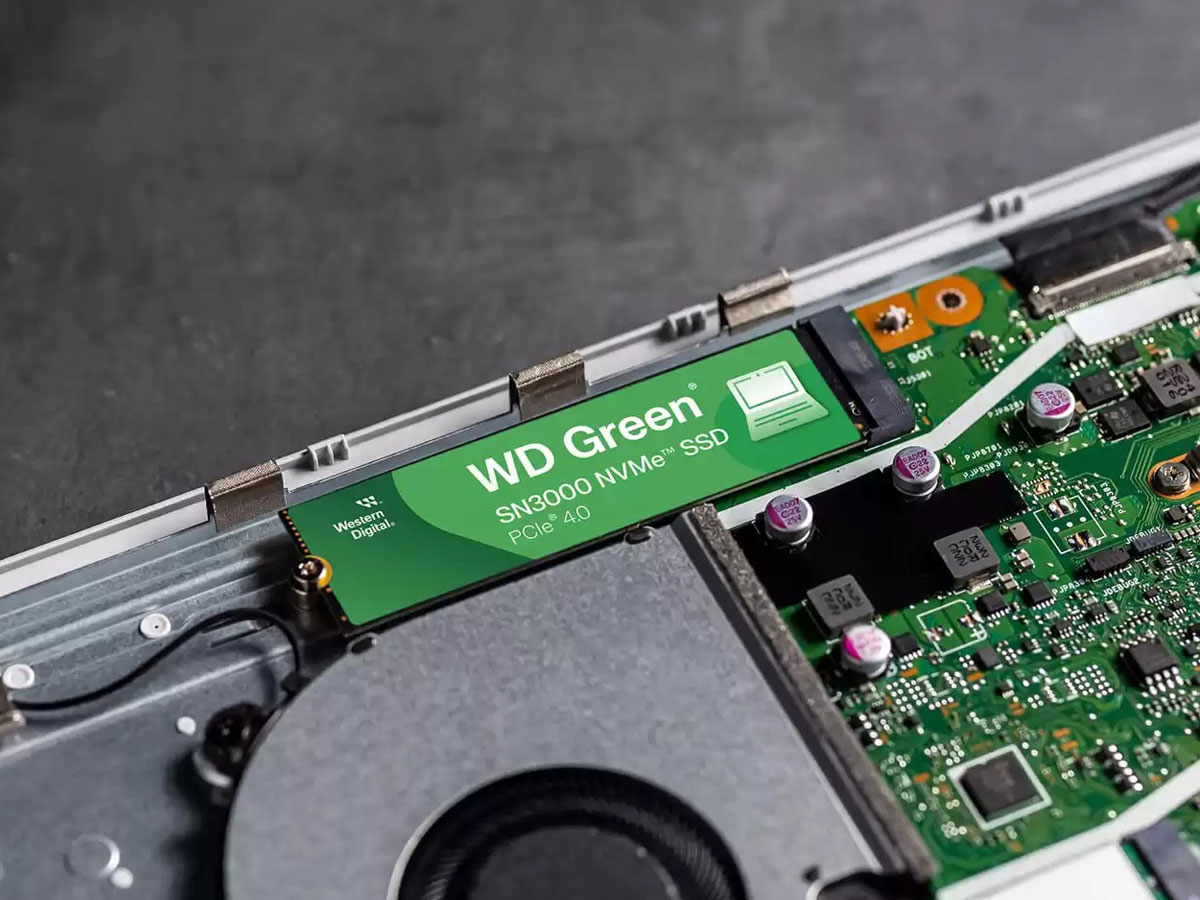 SSD M.2 WD Green SN3000 PCIe Gen4 NVMe - Lifestyle-Grafik