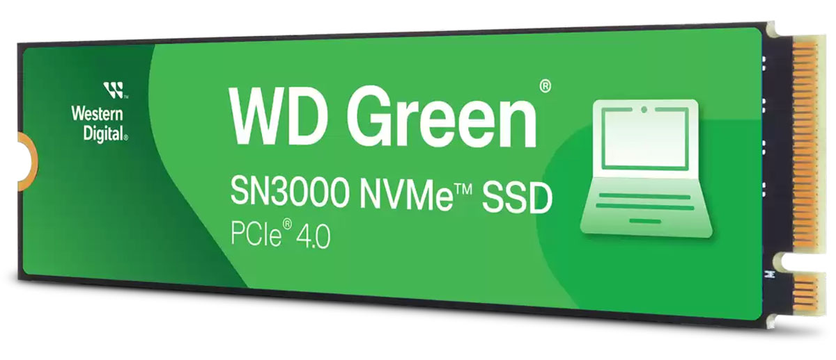 SSD M.2 WD Green SN3000 PCIe Gen4 NVMe - Allgemeine Ansicht