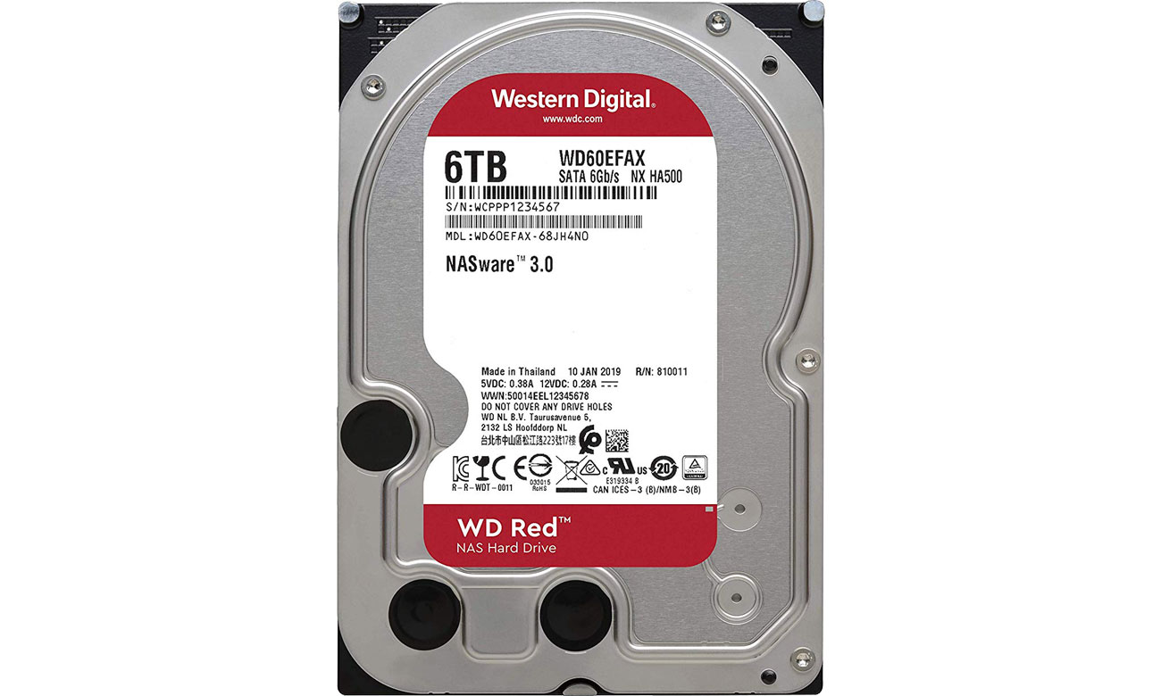 WD Red 6TB 5400 U/min. 256MB SATA
