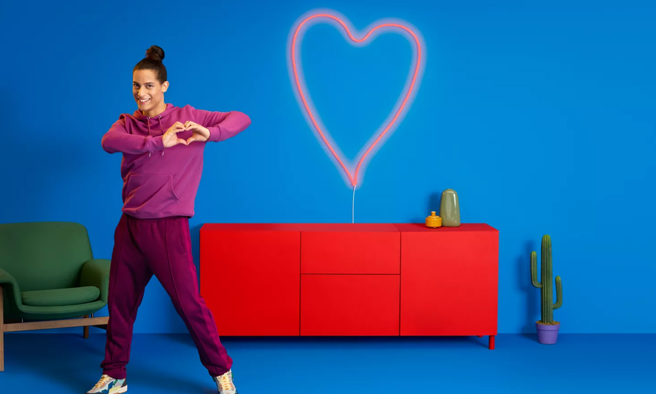 Intelligenter LED-Streifen WiZ Neon Flex Strip in Herzform