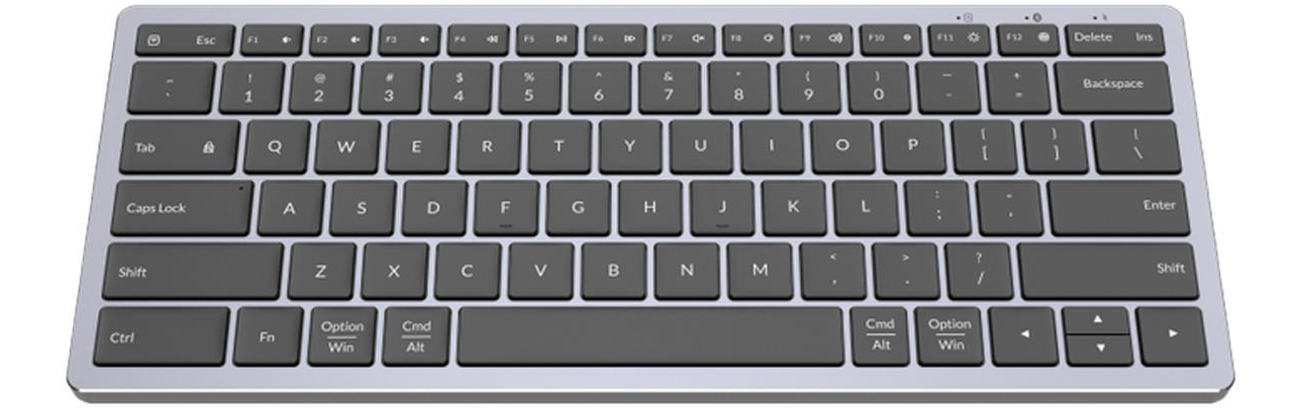 x-kom Alu Keys Mini Black Ansicht von oben im Winkel