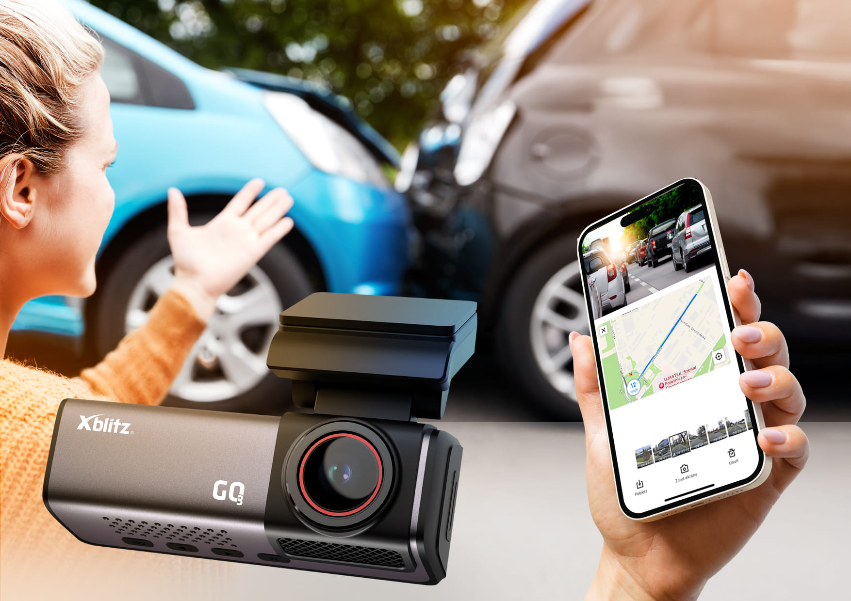 Xblitz GO3 – Dashcam UHD 4K mit GPS und WIFI