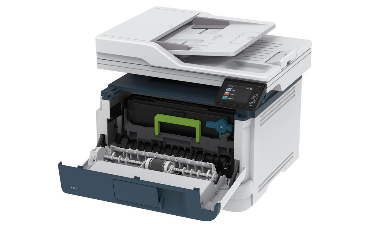 Xerox B305 seitliche Ansicht, offene Kassette