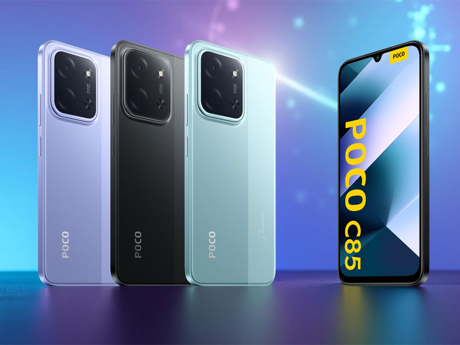 Xiaomi POCO C85 Bildschirm und Rückseite mit Kameras