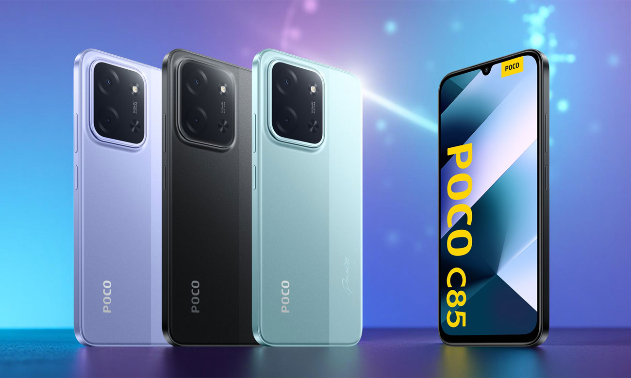 Xiaomi POCO C85 Bildschirm und Rückseite mit Kameras