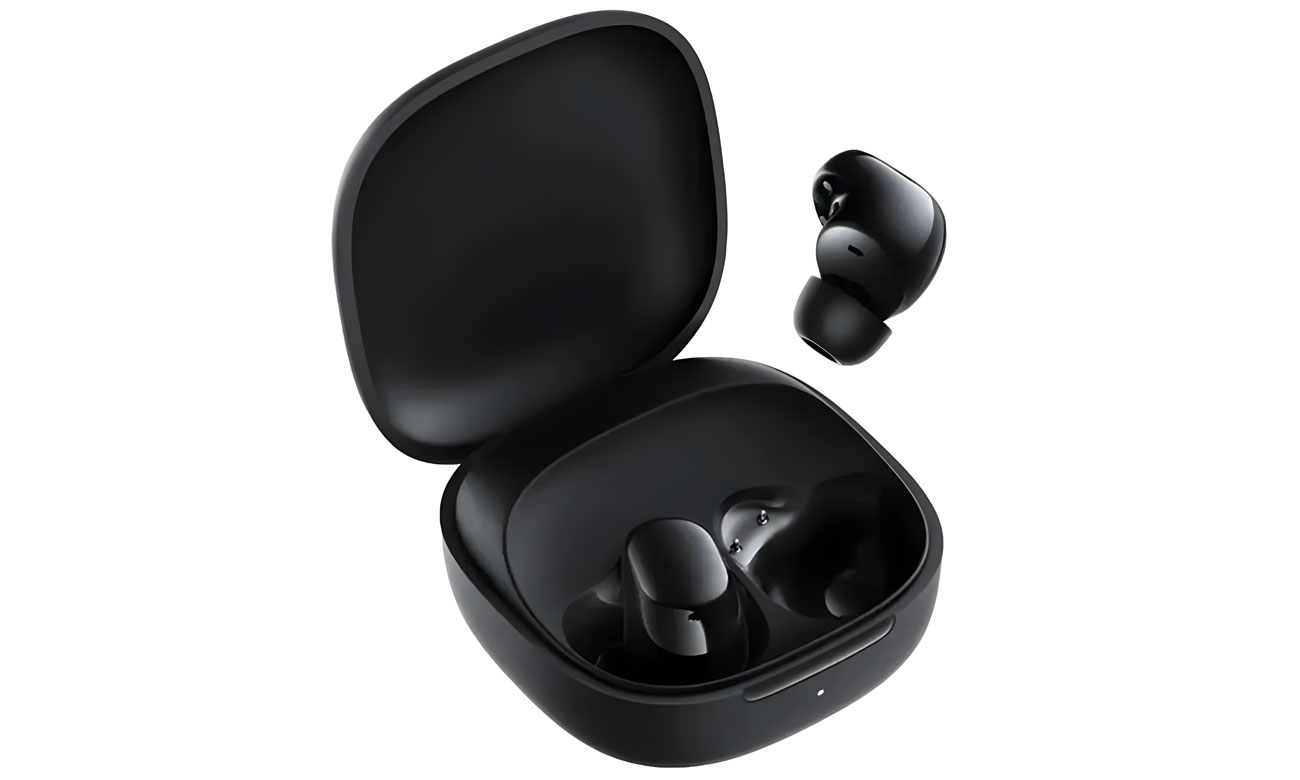 Xiaomi Redmi Buds 6 Play Schwarz - Ansicht von vorne im Winkel