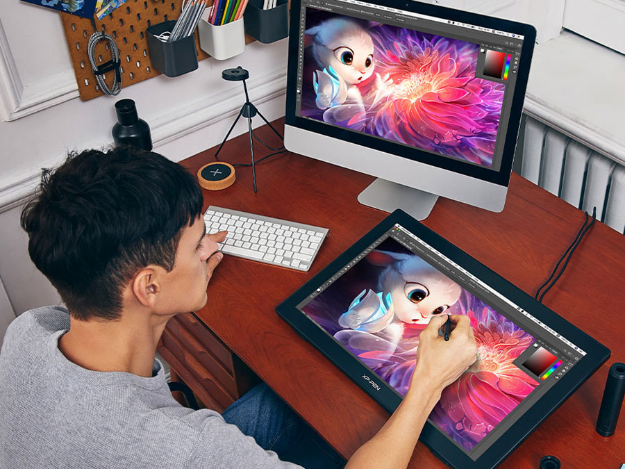 XP-Pen Artist 22 2nd Generation auf dem Schreibtisch