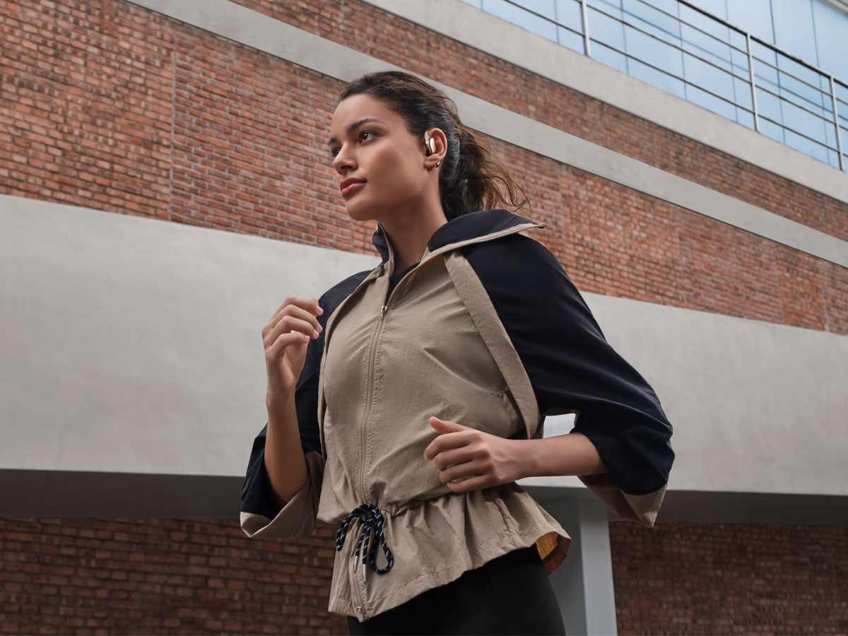 Drahtlose Xiaomi OpenWear Stereo Pro Sand Gold Kopfhörer - Lifestyle-Grafik