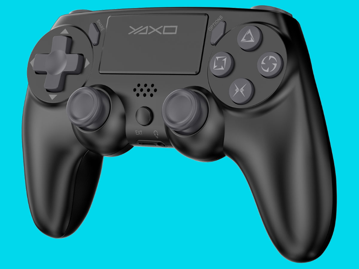 Kontroller YAXO VIPER STRIKE Techno Black - Ansicht von vorne im Winkel, Grafik mit Hintergrund