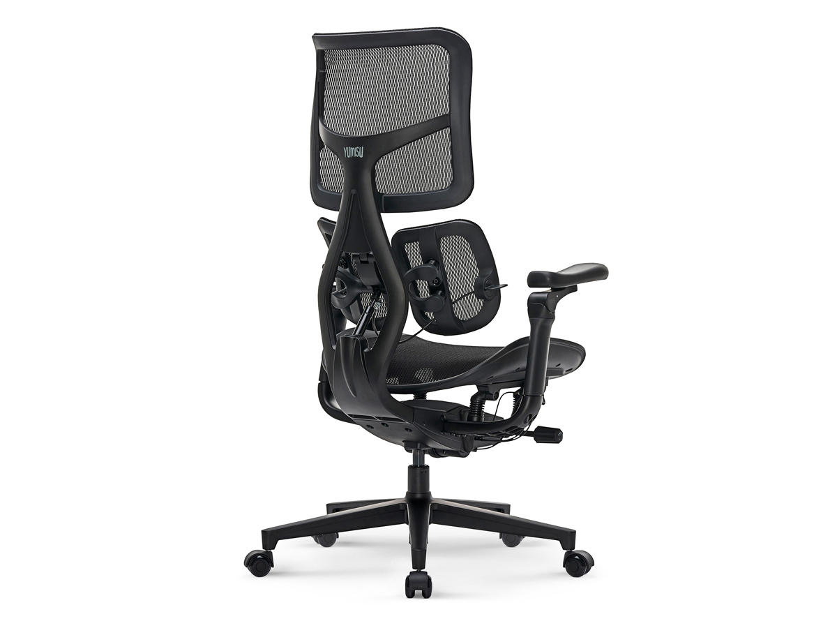 Ergonomischer Stuhl Yumisu 1010 Schwarz - Ansicht von hinten schräg