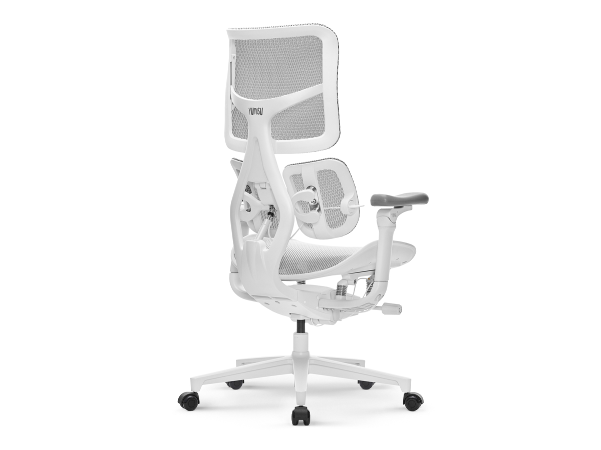 Ergonomischer Stuhl Yumisu 1010 Weiß - Ansicht von hinten schräg