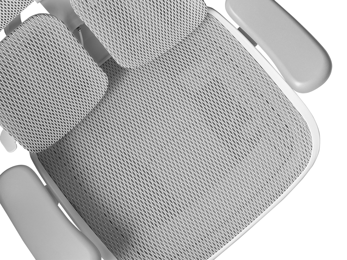 Ergonomischer Stuhl Yumisu 1010 Weiß - Innovative TECHMesh-Polsterung