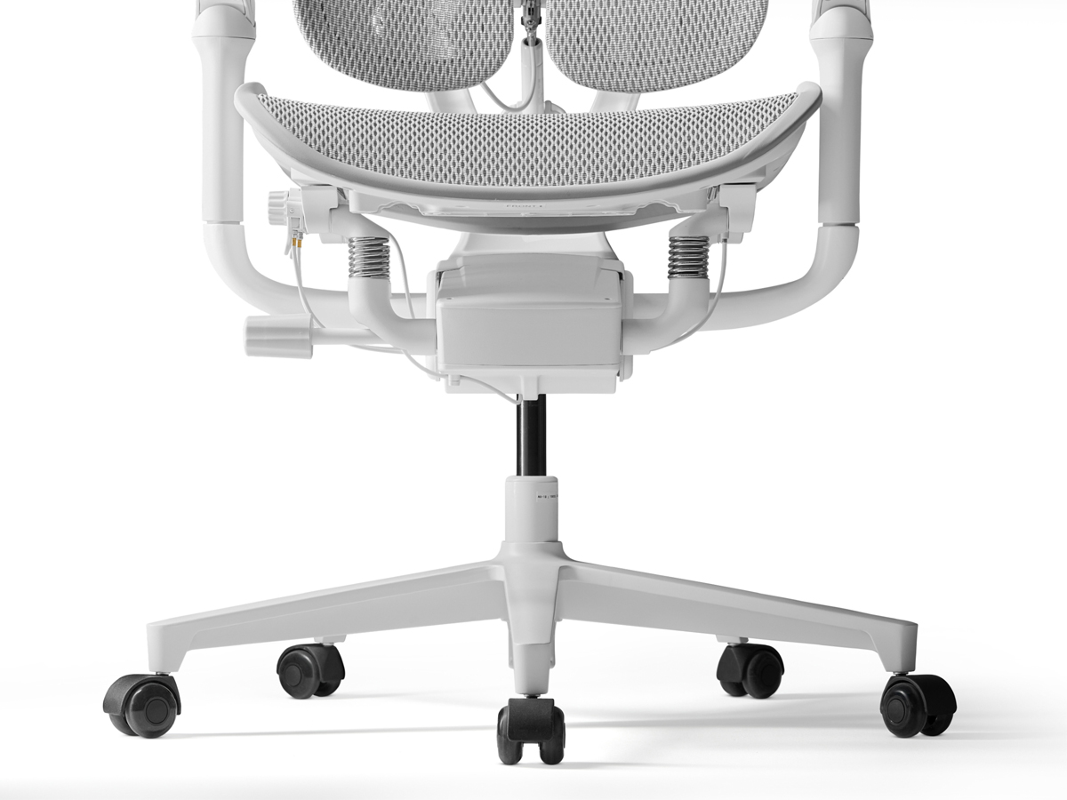 Ergonomischer Stuhl Yumisu 1010 Weiß - Weiche Gummiräder