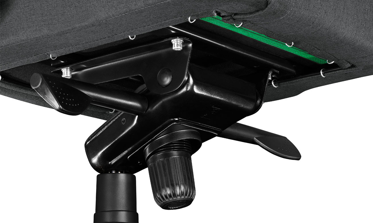 Gaming-Stuhl Yumisu 2049 Dunkelgrau-Schwarz Stoff - Robuste und solide Konstruktion