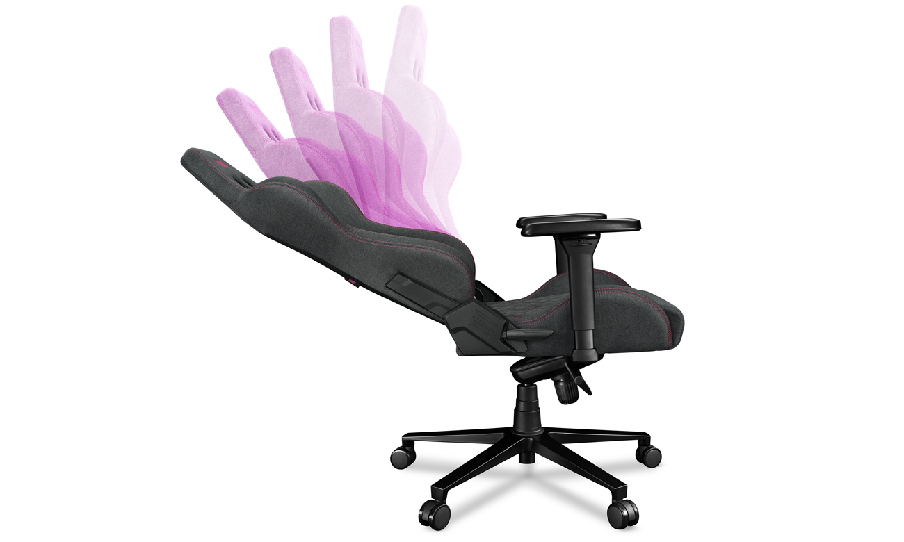 Fotel gamingowy Yumisu 2050 Magnetic Ciemnoszaro-Różowy (Tkanina) - Mechanizm ergomultiblock