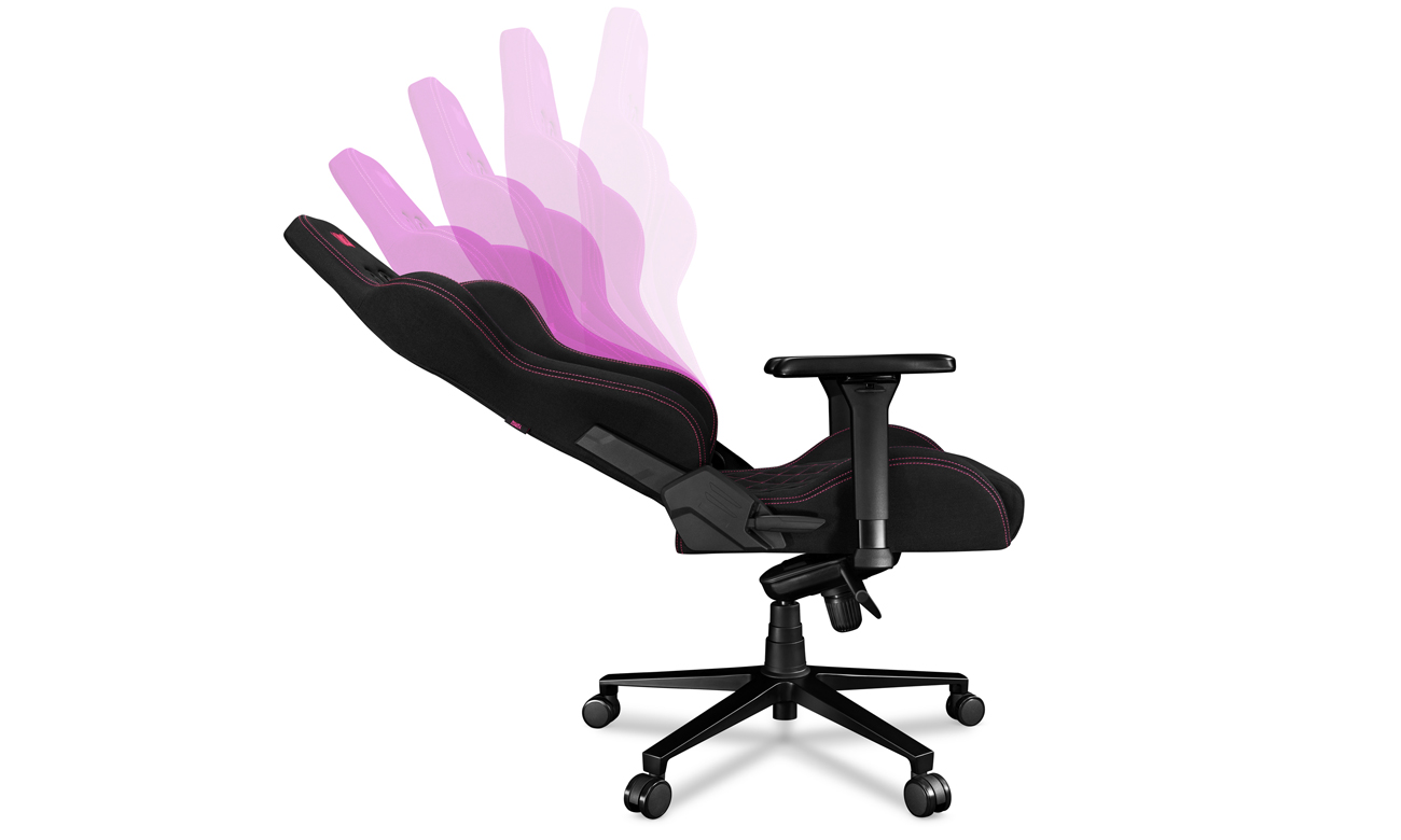 Fotel gamingowy Yumisu 2050 Magnetic Czarno-Różowy (Tkanina) - Mechanizm ergomultiblock