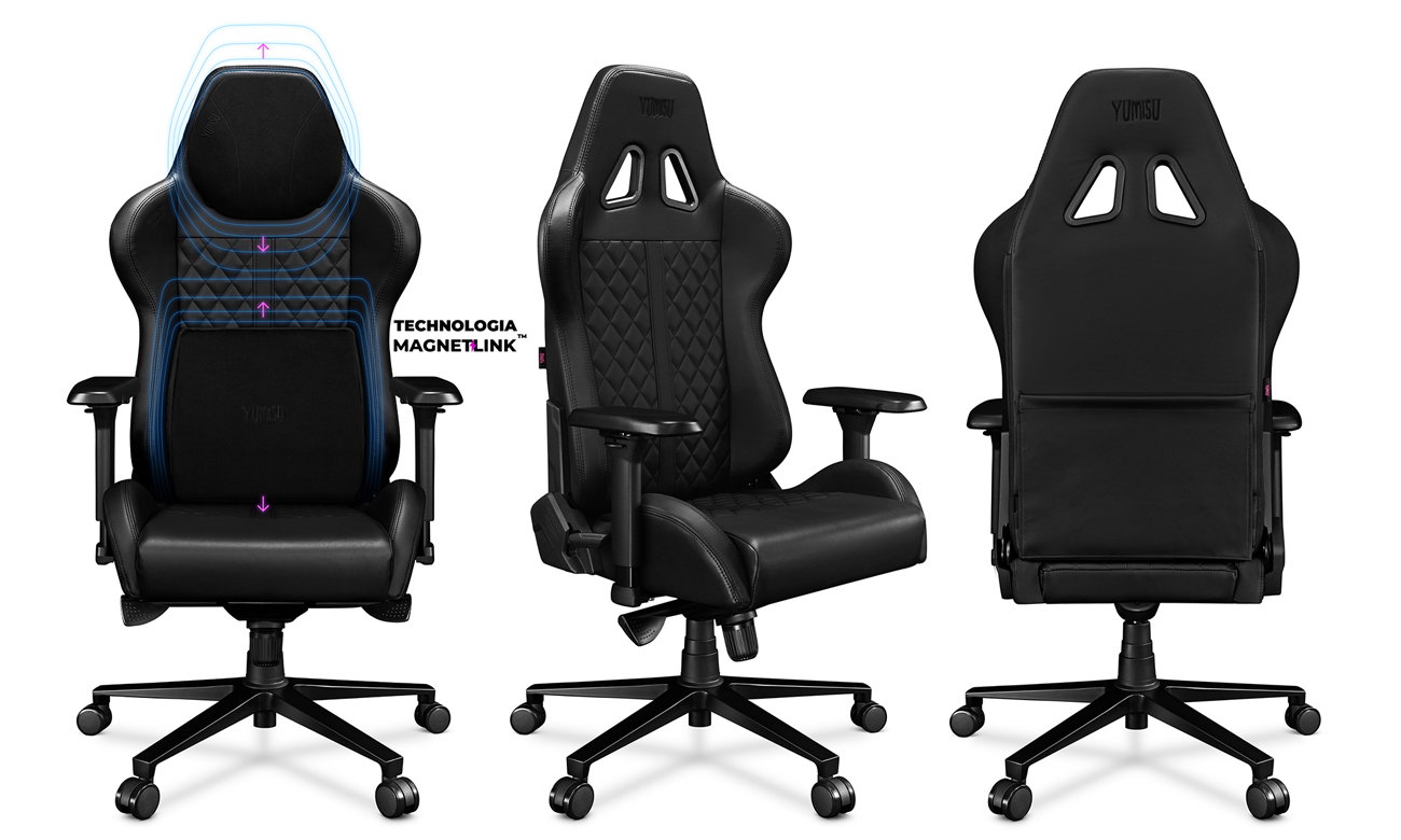Gaming-Stuhl Yumisu 2050 Magnetic Schwarz - Gesamtansicht, Banner
