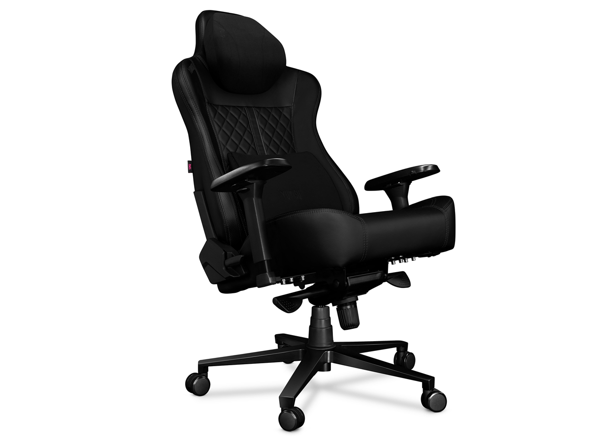 Gaming-Stuhl Yumisu 2052 Magnetic Schwarz - Frontansicht im Winkel