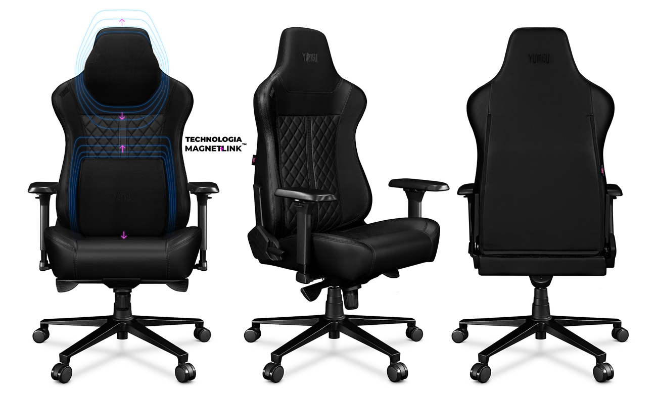 Gaming-Stuhl Yumisu 2052 Magnetic Schwarz - Gesamtansicht, Banner