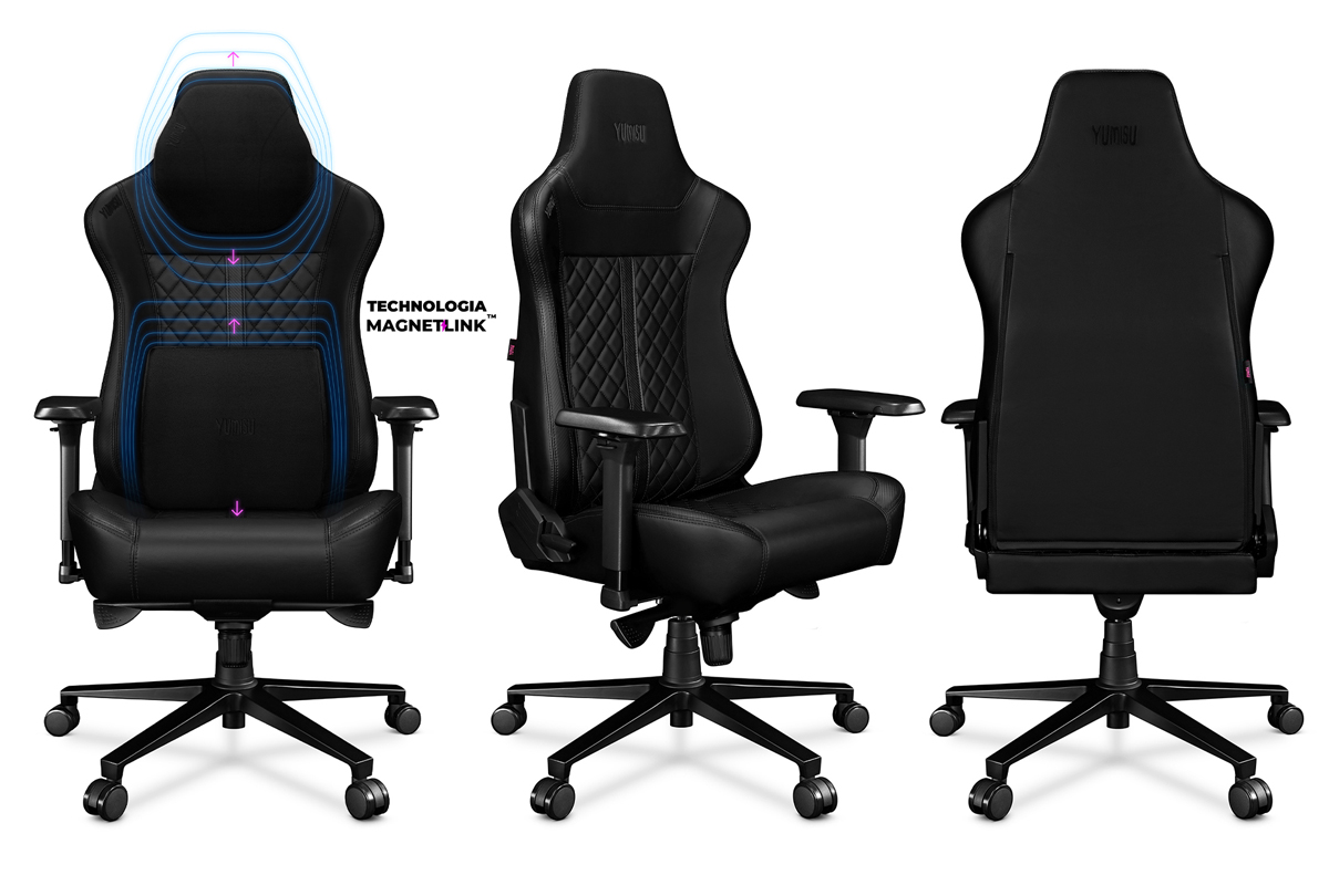 Gaming-Stuhl Yumisu 2052 Magnetic Schwarz - Gesamtansicht, Banner