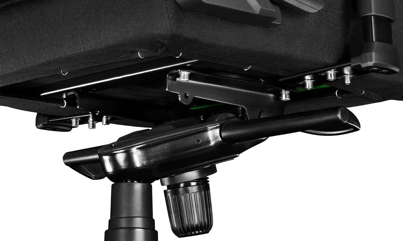 Gaming-Stuhl Yumisu 2052 Hellgrau-Schwarz Stoff - Solide Basis