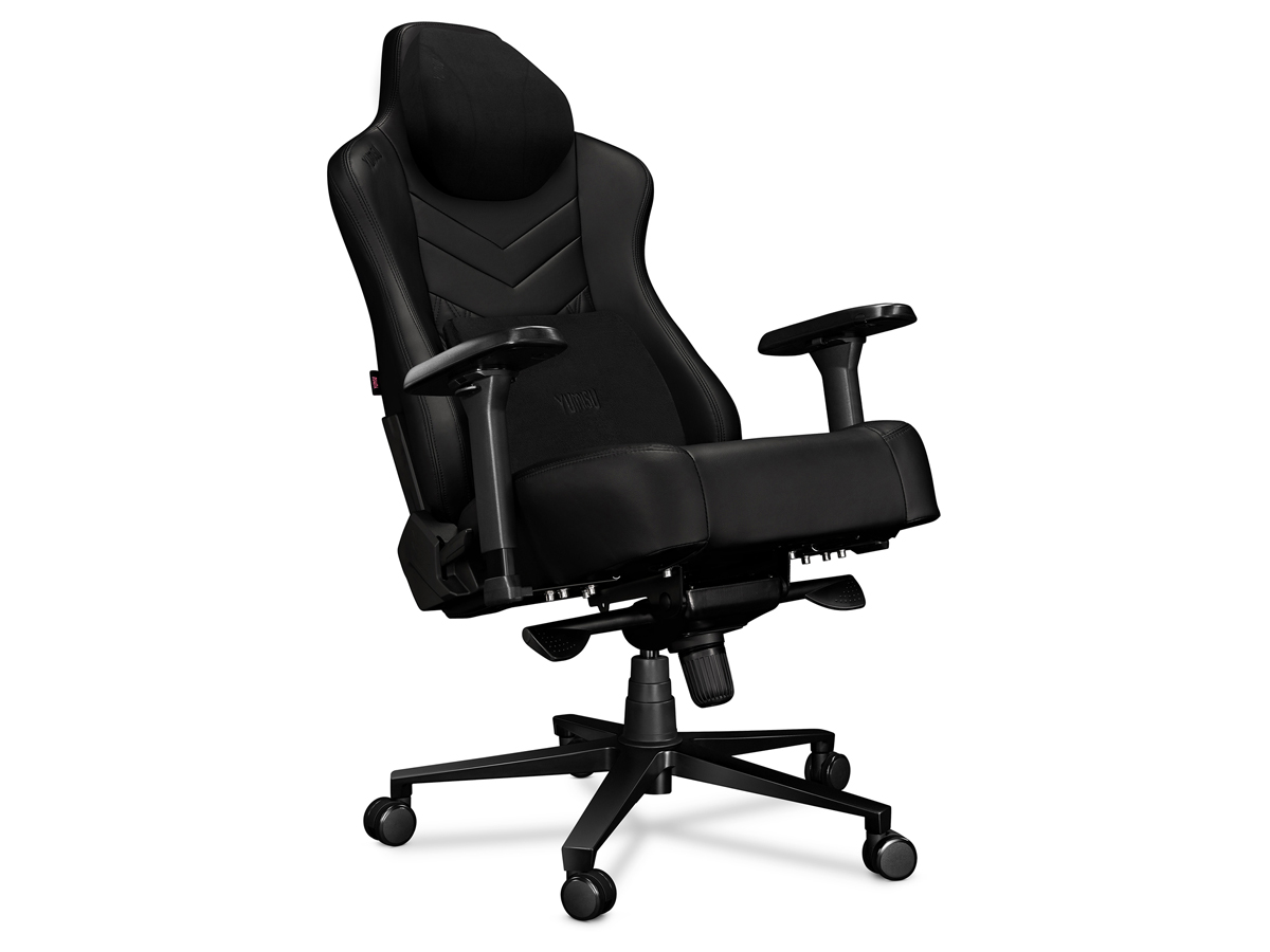 Gamingstuhl Yumisu 2053 Magnetic Schwarz - Ansicht von vorne im Winkel