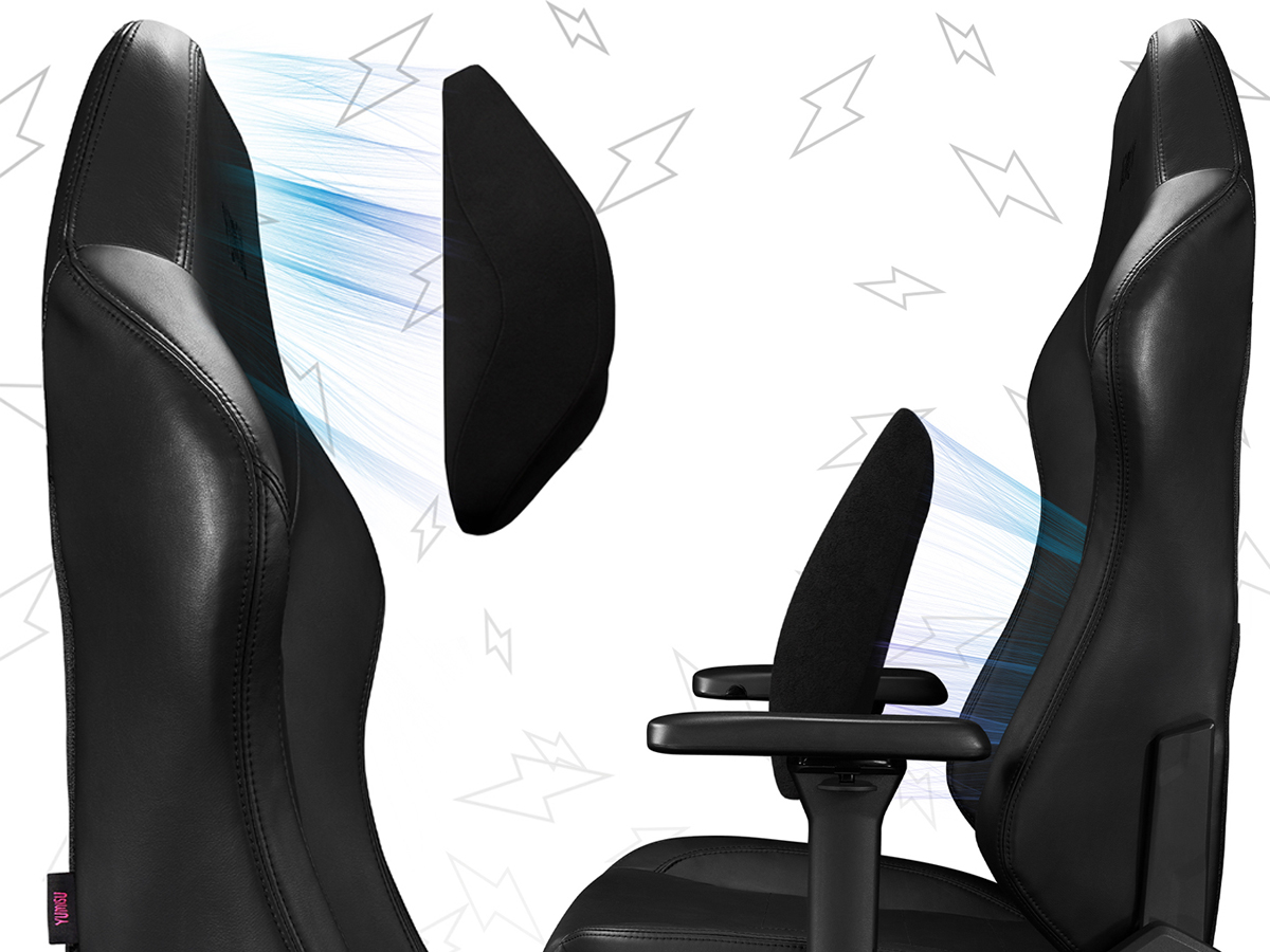 Gaming-Stuhl Yumisu 2054 Magnetic Schwarz - MagnetLink-Technologie