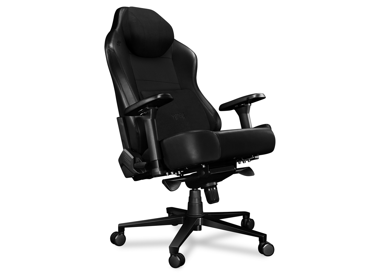 Gaming-Stuhl Yumisu 2054 Magnetic Schwarz - Ansicht von vorne im Winkel