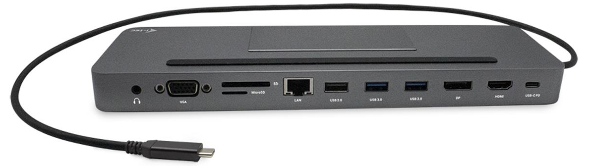USB-C Metal Ergonomic 4K Dockingstation mit 3 Displays, PD 85W + Netzteil