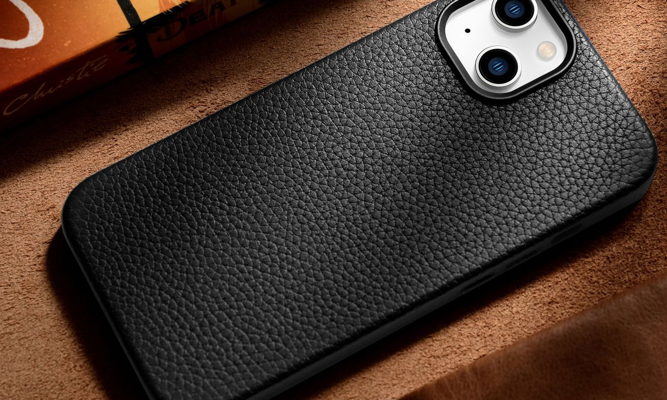 iCarer Litchi Premium Leather Case für iPhone 14