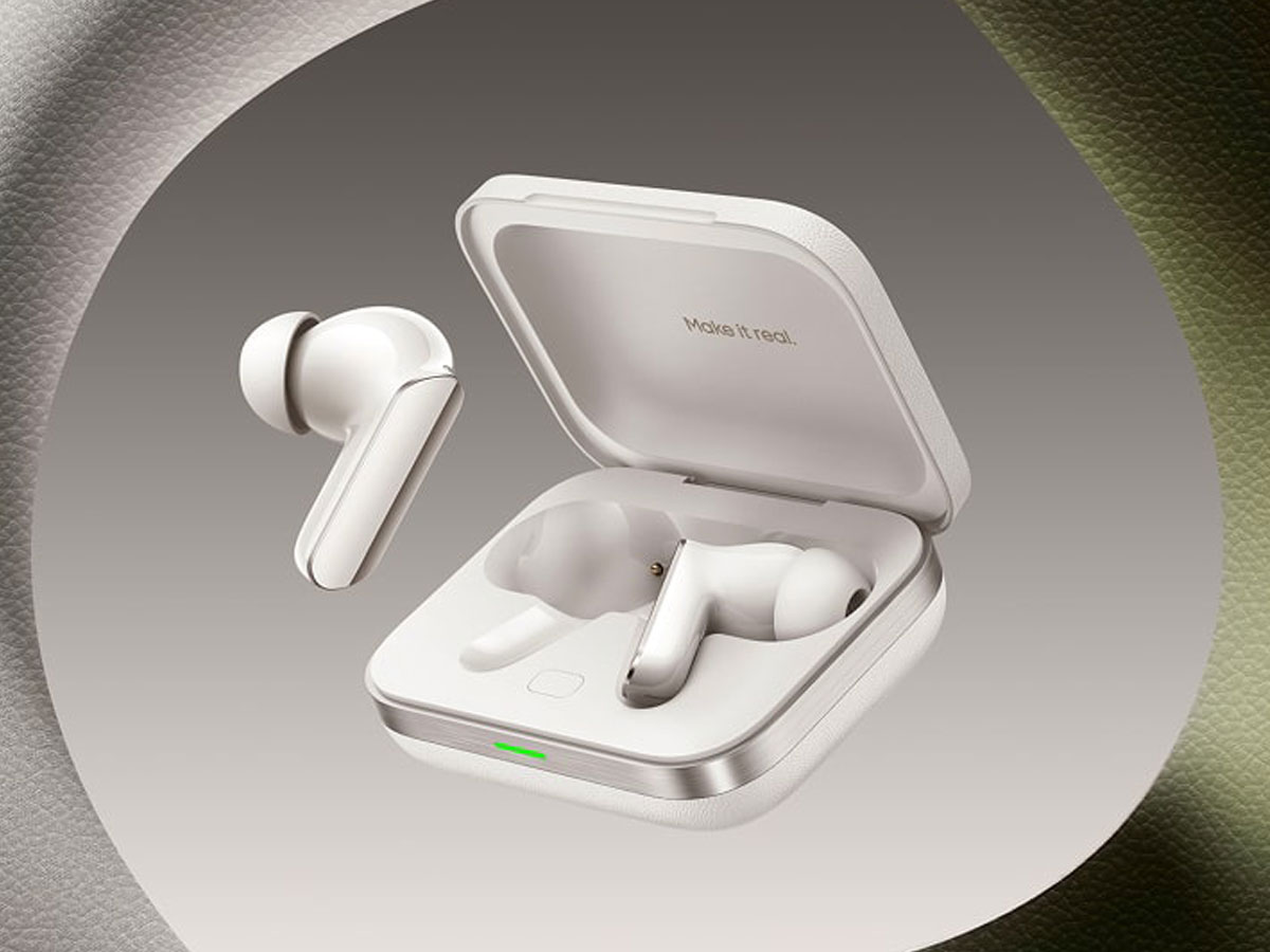 Drahtlose Kopfhörer realme Buds Air7 Pro Glory Beige - Grafik mit Hintergrund