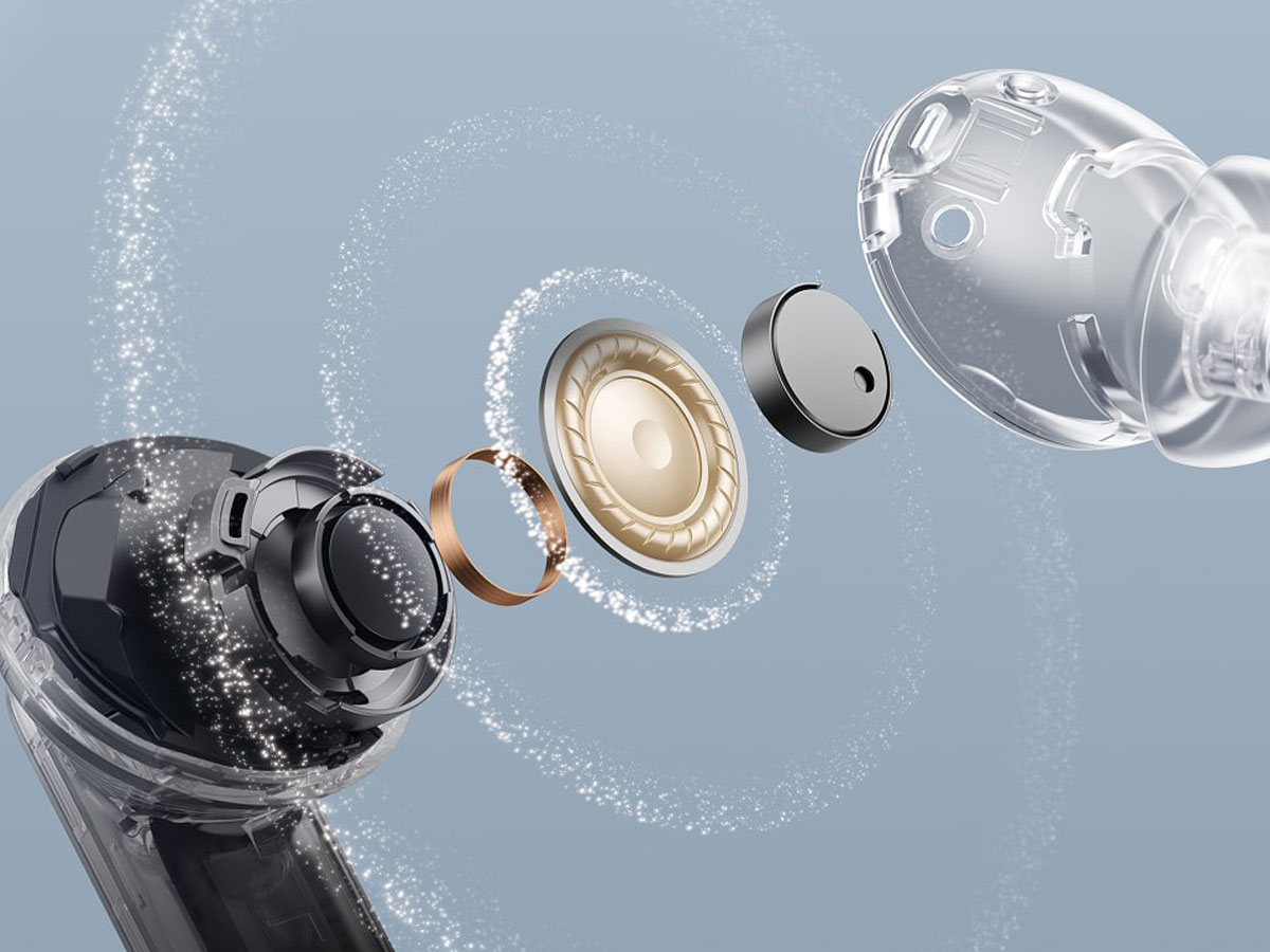 Słuchawki bezprzewodowe realme Buds Air7 Pro Metallic Grey - Grafika z tłem