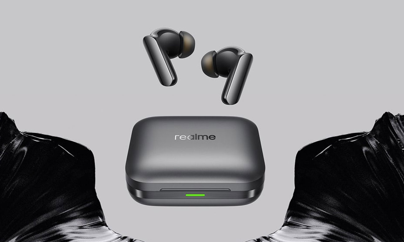 Słuchawki bezprzewodowe realme Buds Air7 Pro Metallic Grey - Grafika z tłem